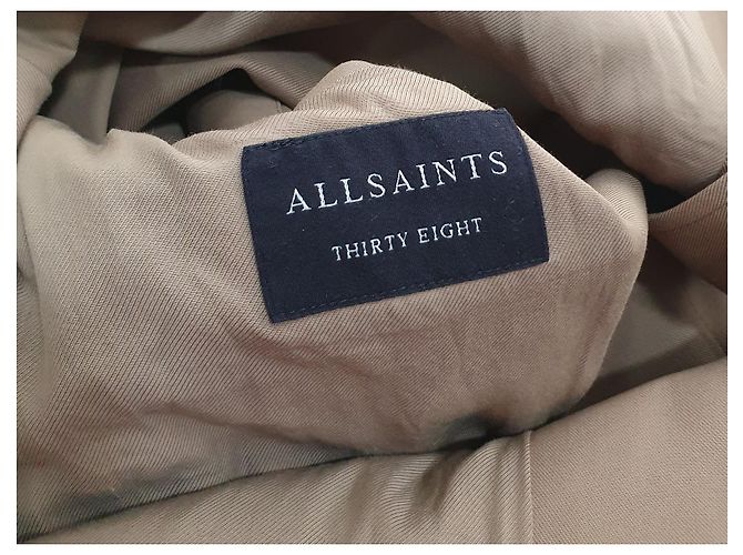 Trench All Saints Verde in Cotone M - vista 7