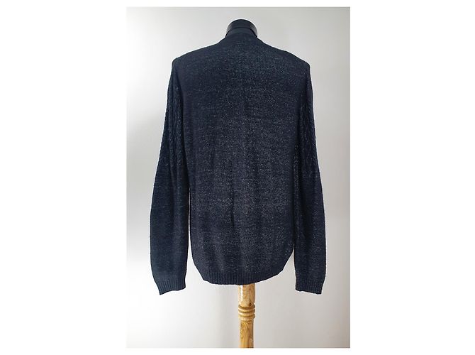 Autre Marque Bill Tornade Wolljacke Schwarz Grau - Ansicht 3