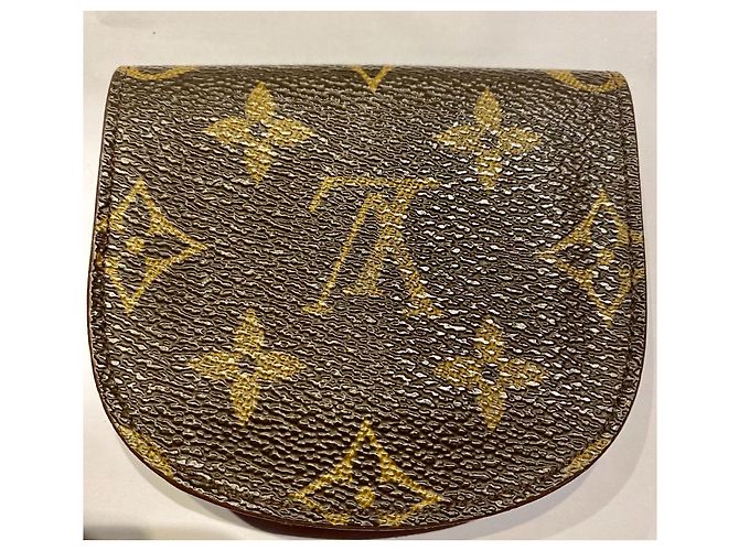Montsouris Louis Vuitton Münzbeutel Braun Stoff - Ansicht 2