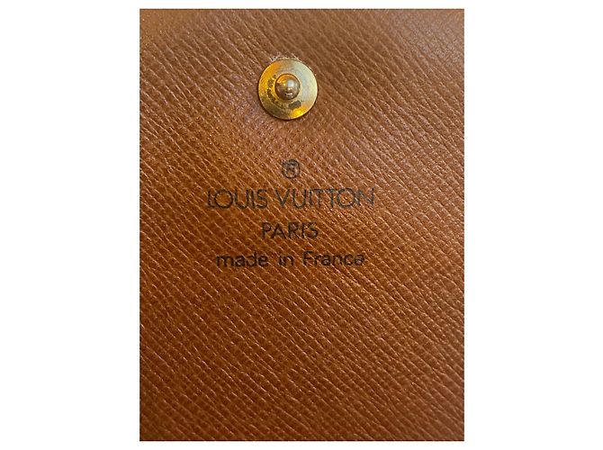 Montsouris Louis Vuitton Münzbeutel Braun Stoff - Ansicht 4