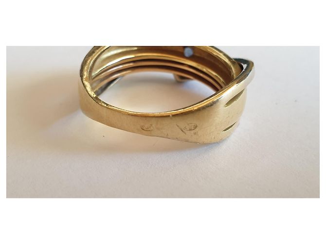Guy Laroche Anello in oro giallo, ORO BIANCO, diamanti e zaffiro Argento Blu D'oro - vista 8