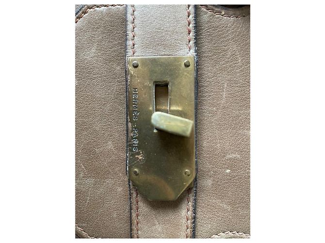 Haut à courroies Borsa grande Hermès con tracolla Taupe - vista 5
