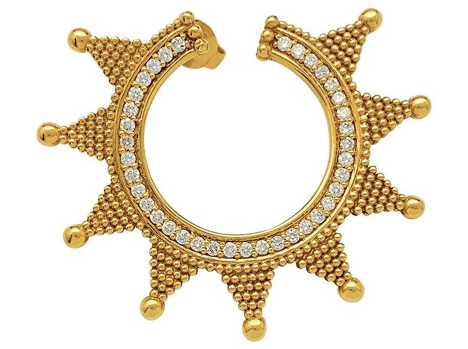 Zolotas Orecchini Zolota, "Helios" in oro giallo e diamanti. - vista 3