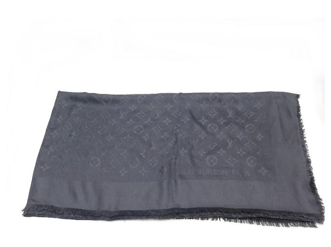 scarf louis vuitton m71376 SCIALLE MONOGRAM IN SETA E LANA GRIGIO SCIALLE - vista 2