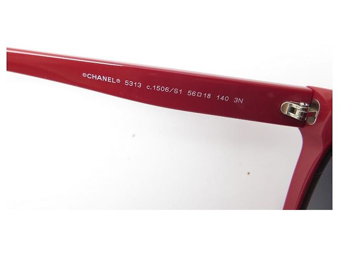GAFAS DE SOL CHANEL LOGO CC LEGO 5313 ROJO + ESTUCHE PARA GAFAS DE SOL Roja - vista 4