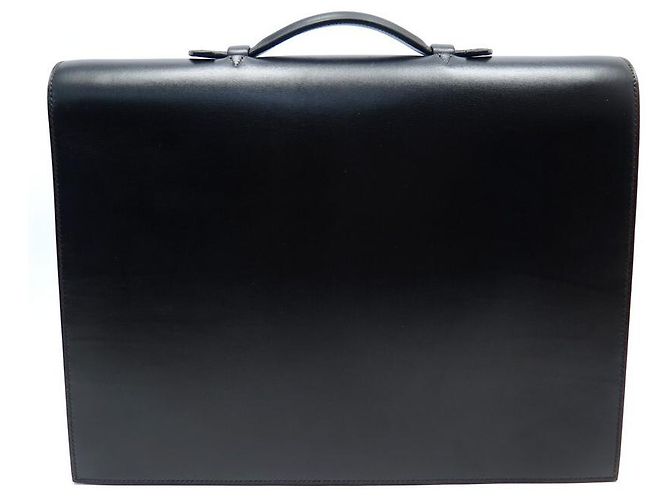 Hermès HERMES TASCHE DEPECHES TASCHE 2 AKTENTASCHE SCHWARZ LEDER AKTENTASCHE BALG - Ansicht 2