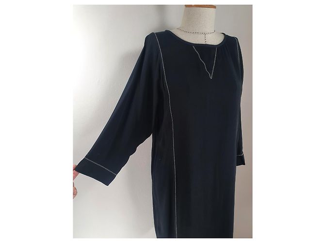 Noa Noa Schwarzes Viscose Kleid Größe 42 Mehrfarben - Ansicht 2