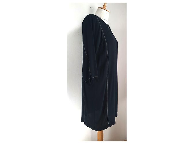 Noa Noa Schwarzes Viscose Kleid Größe 42 Mehrfarben - Ansicht 3