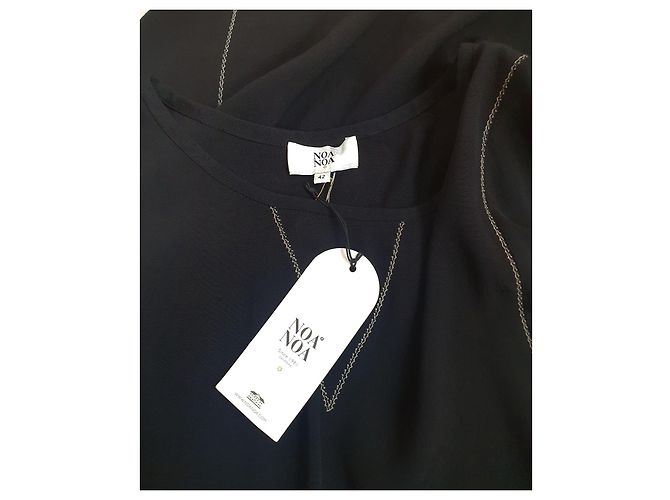 Noa Noa Schwarzes Viscose Kleid Größe 42 Mehrfarben - Ansicht 6