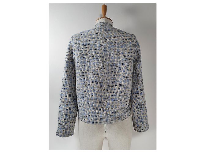 Chaqueta Sessun Azul Beige Algodón Poliamida M - vista 3