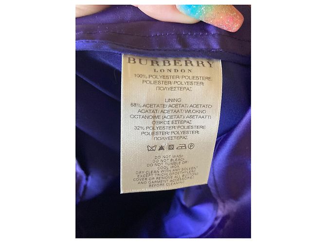 Falda Burberry Morada de Poliéster Talla 36 Púrpura - vista 5