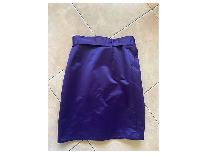 Falda Burberry Morada de Poliéster Talla 36 Púrpura - vista 6