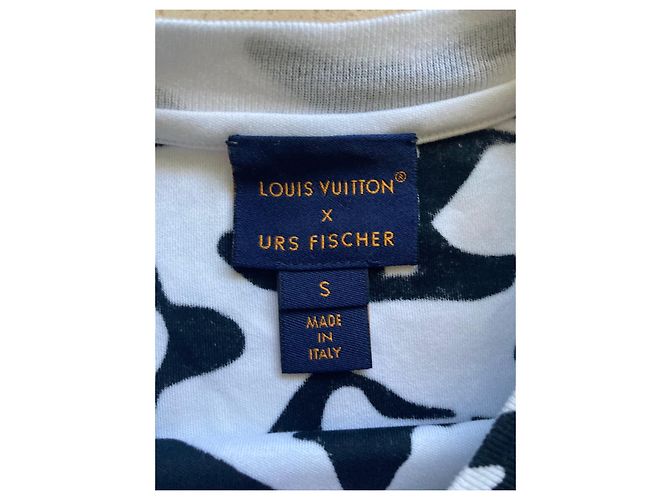 Maglietta Louis Vuitton in cotone nera e bianca Nero Bianco - vista 4