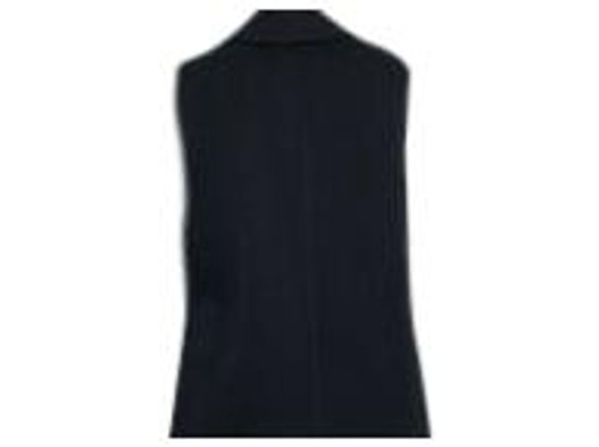 Hermès Chaleco con bolsillo Hermes en sarga de algodón azul marino - vista 3