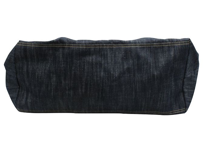Bolso tote Chanel Coco Cabas en denim azul - vista 5