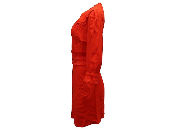 Ba&Sh Grenadine Damenkleid aus roter Viskose - Ansicht 2