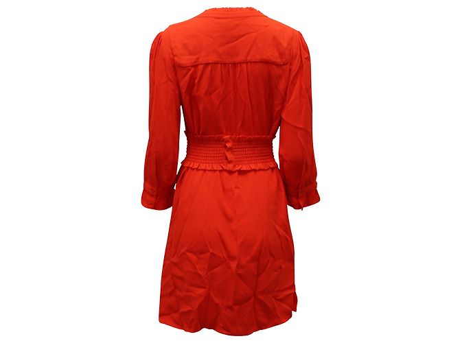Ba&Sh Grenadine Damenkleid aus roter Viskose - Ansicht 3