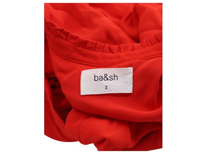 Ba&Sh Grenadine Damenkleid aus roter Viskose - Ansicht 4