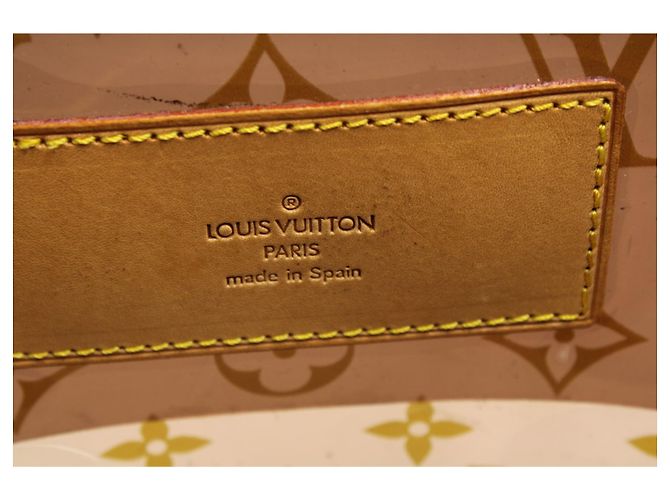 Borsa tote Louis Vuitton Ambre Cruise in PVC marrone - vista 6