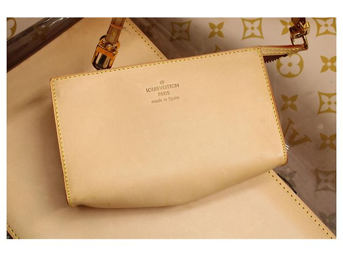 Borsa tote Louis Vuitton Ambre Cruise in PVC marrone - vista 8