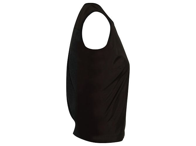 Top de dois tons Prada Shoulder Snap em náilon marrom/preto - vista 2