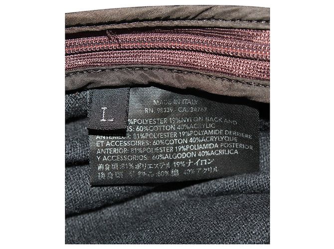 Top de dois tons Prada Shoulder Snap em náilon marrom/preto - vista 5