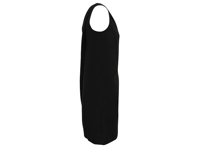 Vestido sem mangas e bolsos Prada em algodão preto - vista 2