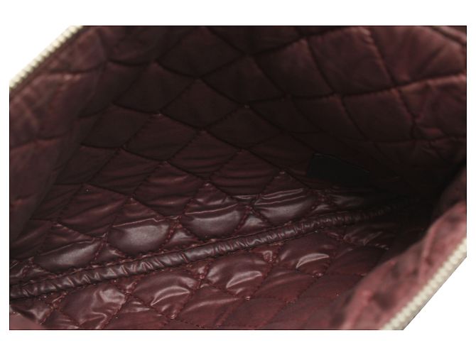 Pochette Chanel Classic in Pelle di Agnello Marrone - vista 7