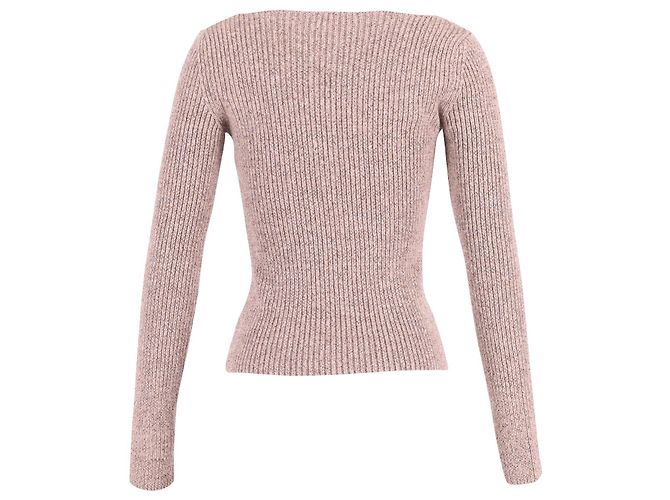 Balenciaga Strickoberteil mit herzförmigem Ausschnitt aus beiger Wolle Braun - Ansicht 2