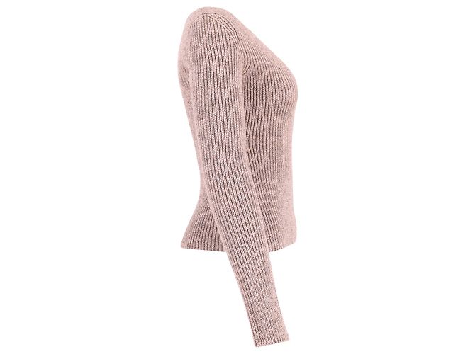 Balenciaga Strickoberteil mit herzförmigem Ausschnitt aus beiger Wolle Braun - Ansicht 3