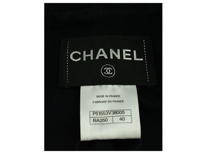 Chanel 2015 Blazer Abotoado em Lã Azul Marinho - vista 4