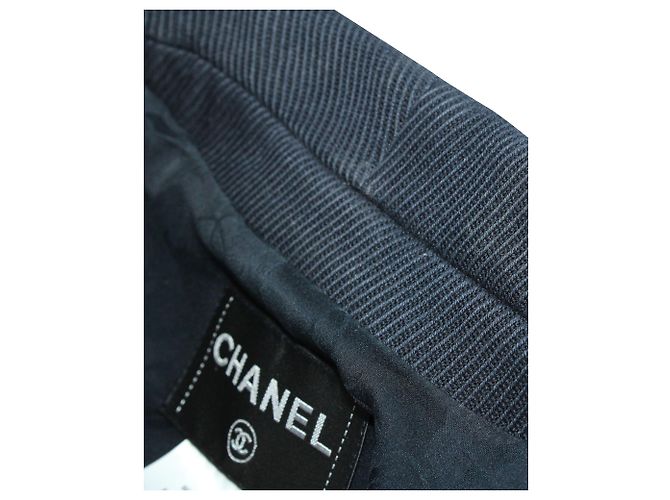 Chanel 2015 Blazer Abotoado em Lã Azul Marinho - vista 6