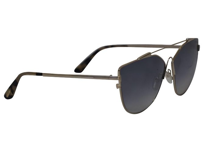 Gafas de sol ojo de gato Jacquelyn de Tom Ford en acero dorado - vista 10