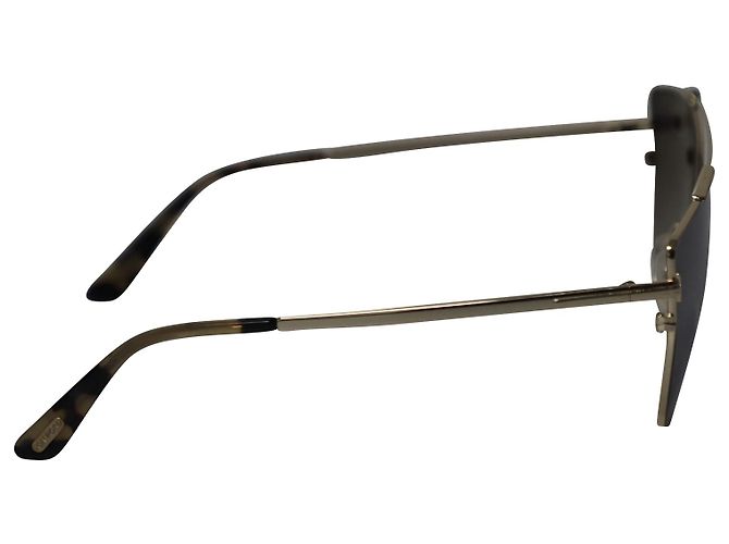 Gafas de sol ojo de gato Jacquelyn de Tom Ford en acero dorado - vista 11