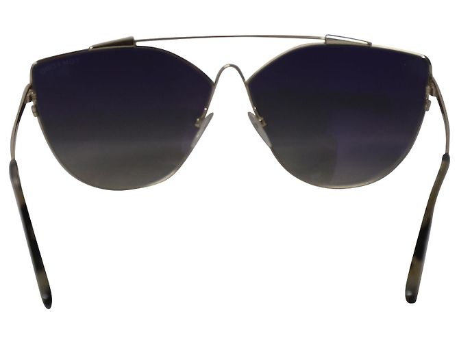Gafas de sol ojo de gato Jacquelyn de Tom Ford en acero dorado - vista 12