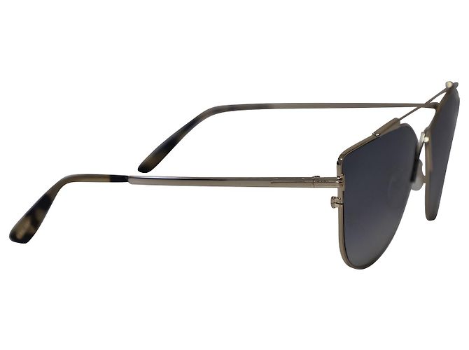 Gafas de sol ojo de gato Jacquelyn de Tom Ford en acero dorado - vista 3