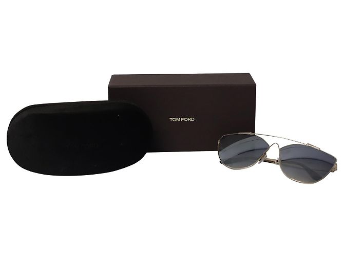 Gafas de sol ojo de gato Jacquelyn de Tom Ford en acero dorado - vista 8