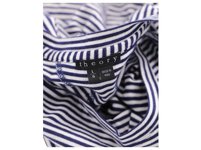 Abito T-Shirt a Righe Theory in Cotone Multicolor Stampa python - vista 4