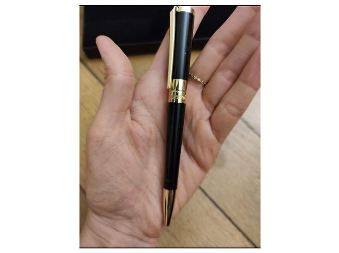 St Dupont Stylo Bille Noir S.T. Dupont Doré - vue 2