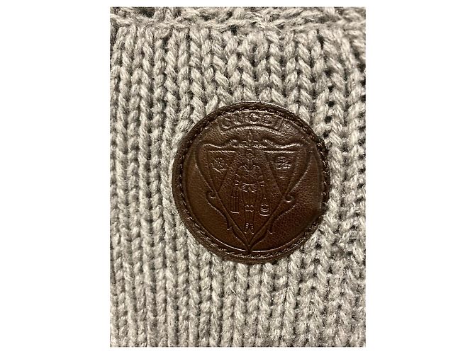 Gucci Poncho aus Wolle Grau - Ansicht 3