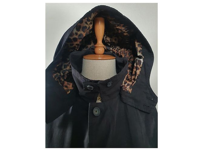 The Kooples Black Rain Jacket Leopard Lining Leopard print - view 3