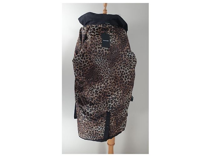 The Kooples Black Rain Jacket Leopard Lining Leopard print - view 7