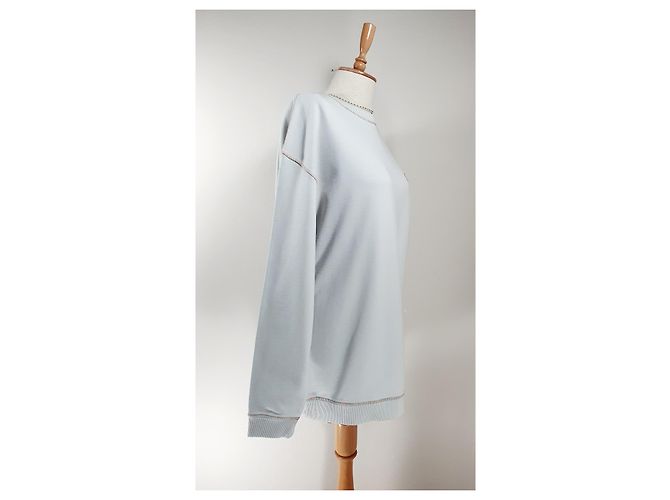 M Missoni Oversize Sweatshirt Grau Baumwolle - Ansicht 3