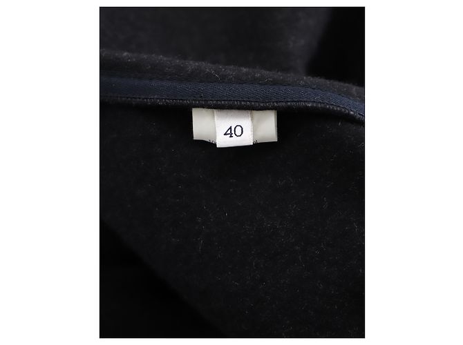 Abrigo largo chal Lanvin de lana negra Negro - vista 5
