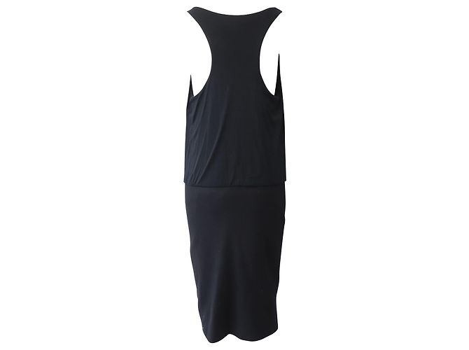 Tory Burch Racerback-Kleid aus schwarzem Polyester mit Pailletten - Ansicht 2