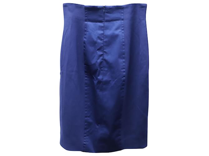 FALDA LAPIZ ESCADA Cupro Azul - vista 2