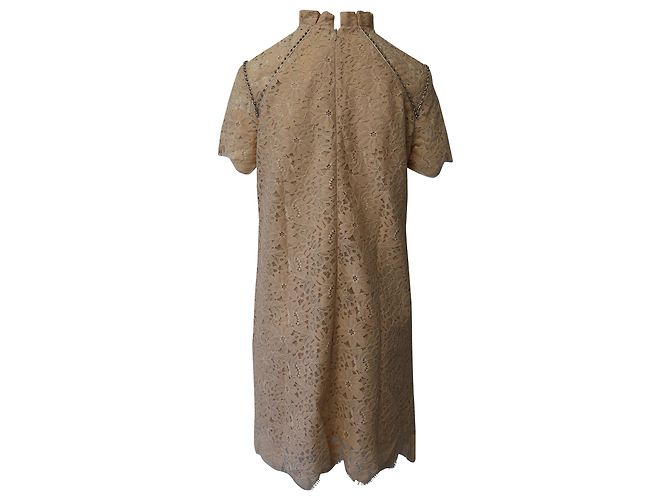 Vestido de encaje Sandro Antilope de poliamida melocotón - vista 2