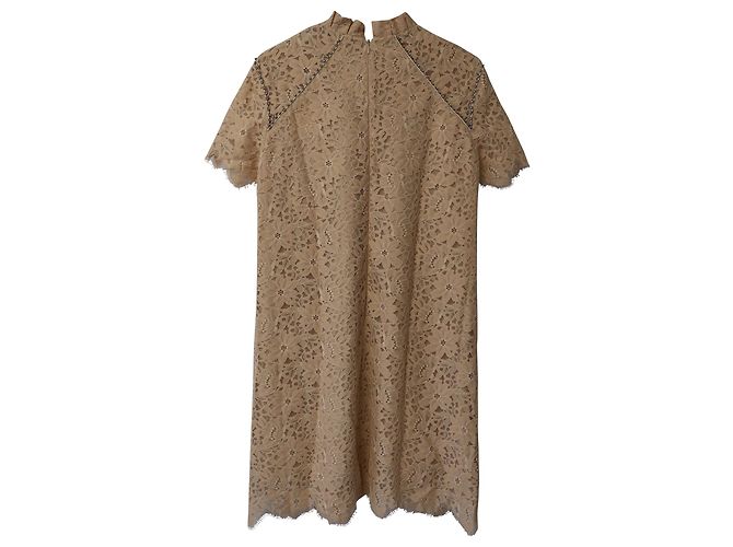 Vestido de encaje Sandro Antilope de poliamida melocotón - vista 5