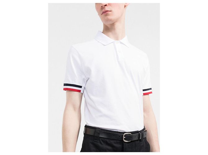 Moncler - Polo avec logo blanc - vue 3