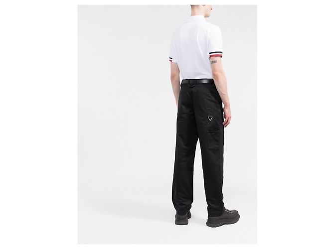 Moncler - Polo avec logo blanc - vue 4